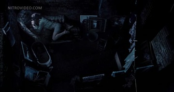 The pretty girl gave herself so passionately to her boyfriend that she didn't even notice the shooting