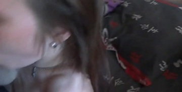 Beautiful Russian chick pleasuring her husband's cock