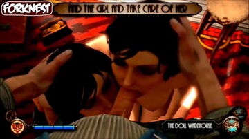 BIOSHOCK INFINITE ELIZABETH Porn Cartoon, oral, anal, sex, [pornoHD 720p]