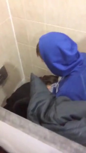 Sychev again fucked in the bathroom (porn,sex,anal,Blowjob,Fucks,sucks,fucked,ass,pussy,drunk,student)