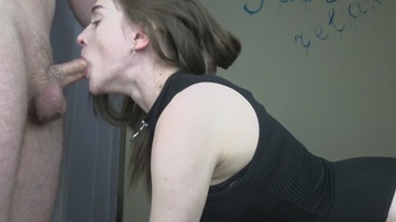 Fantatic Student Makes A Deep Bj. Boyfriend Screwing And Came In The Throat.