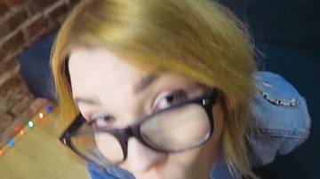 Red Head Short Hair Glasses Pov Sloppy Giving Head And Facial