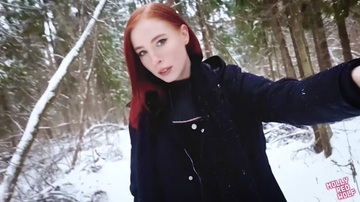 Fuck A Nude Woman In The Winter Forest. Semen In Her Lips ❤ Mollyredwolf