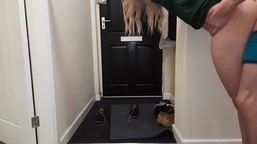 The delivery guy knocked on the door while I was fucking my wife and I let him fuck her while I watched.