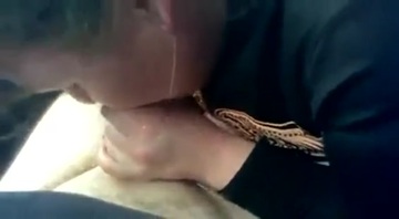 Road prostitute sucking in the car