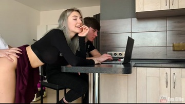 Fucking a cuckold girl to cum on her horny face - Eva Elfie - 1