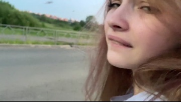 Fucked an 18-year-old PUBLIC AGENT for free on the highway