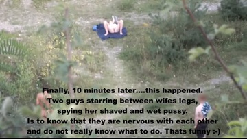 Horny Estonian gives herself to a tourist on some wasteland
