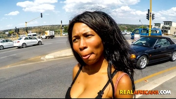 Pickup man seduced a mulatto with nice tits