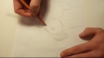 The man draws a porn cartoon and fucks his chick