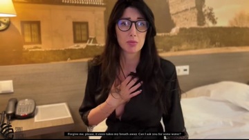 A bespectacled bitch was interviewed orally