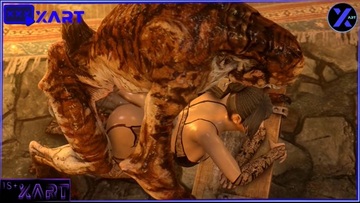 Undead with a big dick fucks a girl hard in underwear and stockings