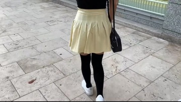Lovense Lush control of my stepsister in public place! People catch us on the street!!!