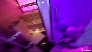 An Italian met in the street, massaged in the sauna and pounded in anal and DP by 2 strangers