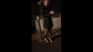 Young student loses a game and sucks off a stranger on the street