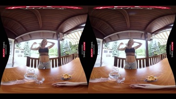 Horny Blonde MILF in VR Porn