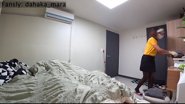 Public Dick Flash. Hotel maid watches me jerk off and secretly masturbates in the restroom