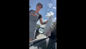 Dunkin’ Donuts worker rides cock