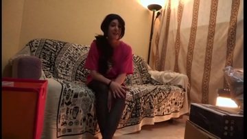 A man farts a pretty girl and shoots a video.