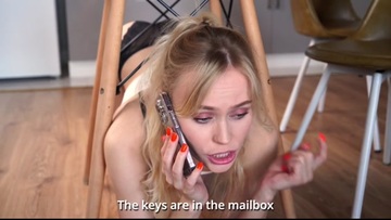 Gorgeous blonde girl got a good fuck from a male.