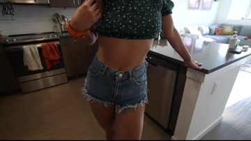 Girl with tasty tits takes in mouth and cunt