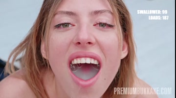 213 loads for a slavic school teacher who swallows everything in her big mouth and gokkun bukkake