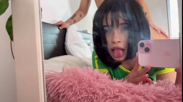 My Brazilian stepsister asks me to cum in her face