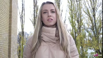 GERMAN SCOUT - Slender office girl Adriana Sweetblonde Pick Up fucks in Berlin for casting