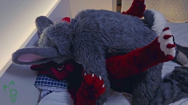 Furry bunny fucks a tiny hot female wolf (Murrsuit Porn)