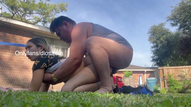 Outdoor pregnan sex