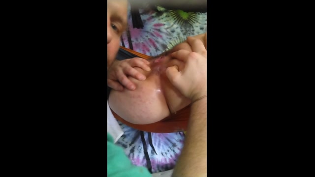 Butter Butt Buttress gets her purple asshole spread open ate and worshipped